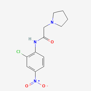 molecular formula C12H14ClN3O3 B15373267 N-(2-chloro-4-nitrophenyl)-2-pyrrolidin-1-ylacetamide CAS No. 851204-74-5