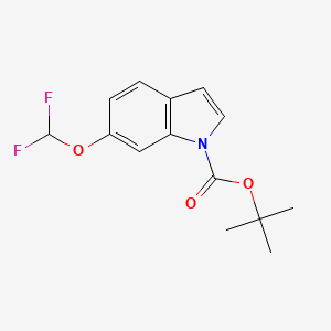 molecular formula C14H15F2NO3 B15373283 tert-Butyl 6-(difluoromethoxy)-1H-indole-1-carboxylate 