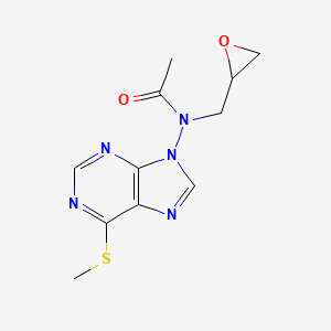 molecular formula C11H13N5O2S B15373364 N-(6-methylsulfanylpurin-9-yl)-N-(oxiran-2-ylmethyl)acetamide CAS No. 57464-54-7