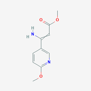 molecular formula C10H12N2O3 B15373394 Methyl 3-amino-3-(6-methoxypyridin-3-YL)prop-2-enoate CAS No. 500795-50-6