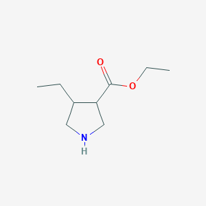 molecular formula C9H17NO2 B15373417 Ethyl 4-ethyl-3-pyrrolidinecarboxylate 