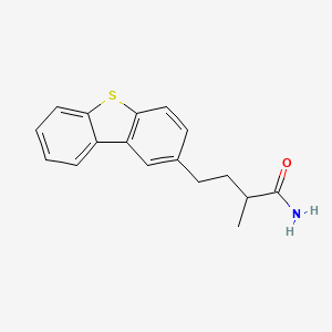 molecular formula C17H17NOS B15373436 4-Dibenzothiophen-2-yl-2-methylbutanamide CAS No. 24963-94-8