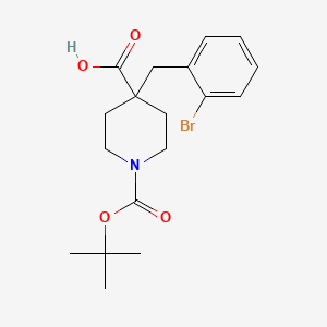 molecular formula C18H24BrNO4 B15373452 1-Boc-4-(2-bromobenzyl)Piperidine-4-Carboxylic Acid CAS No. 1187173-56-3