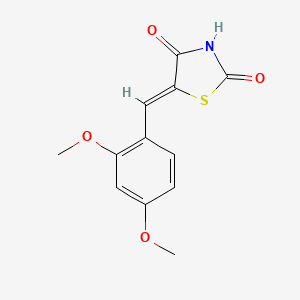 molecular formula C12H11NO4S B15373490 (5Z)-5-(2,4-dimethoxybenzylidene)-1,3-thiazolidine-2,4-dione 