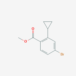 molecular formula C11H11BrO2 B15373522 Methyl 4-bromo-2-cyclopropylbenzoate 