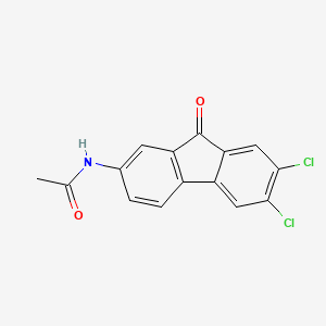 molecular formula C15H9Cl2NO2 B15373529 N-(6,7-dichloro-9-oxofluoren-2-yl)acetamide CAS No. 92424-24-3