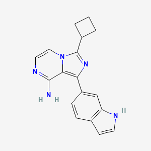 molecular formula C18H17N5 B15373550 3-cyclobutyl-1-(1H-indol-6-yl)imidazo[1,5-a]pyrazin-8-amine 