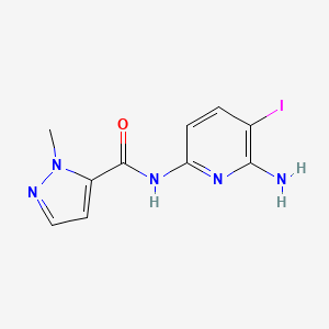 molecular formula C10H10IN5O B15373564 n-(6-Amino-5-iodopyridin-2-yl)-1-methyl-1h-pyrazole-5-carboxamide 