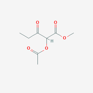molecular formula C8H12O5 B15373565 Methyl 2-acetoxy-3-oxopentanoate 