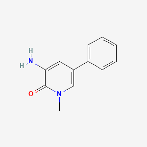 molecular formula C12H12N2O B15373635 3-Amino-1-methyl-5-phenylpyridin-2(1H)-one 