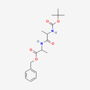 molecular formula C18H26N2O5 B15373645 Benzyl 2-[2-(tert-butoxycarbonylamino)propanoylamino]propanoate CAS No. 34385-44-9