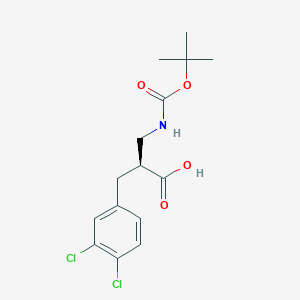 molecular formula C15H19Cl2NO4 B15373835 Boc-(s)-3-amino-2-(3,4-dichlorobenzyl)propanoic acid 