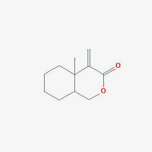 molecular formula C11H16O2 B15373846 4a-Methyl-4-methylidene-1,5,6,7,8,8a-hexahydroisochromen-3-one CAS No. 56247-19-9