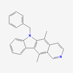 molecular formula C24H20N2 B15373866 6-Benzyl-5,11-dimethyl-6H-pyrido[4,3-B]carbazole CAS No. 74606-36-3