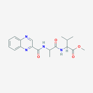 molecular formula C18H22N4O4 B15373901 Methyl 3-methyl-2-[2-(quinoxaline-2-carbonylamino)propanoylamino]butanoate CAS No. 21650-09-9