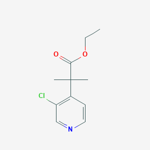 molecular formula C11H14ClNO2 B15373940 Ethyl 2-(3-chloropyridin-4-YL)-2-methylpropanoate 