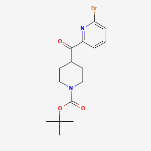 molecular formula C16H21BrN2O3 B15373977 2-Bromo-6-(1-t-butoxycarbonylpiperidin-4-ylcarbonyl)-pyridine CAS No. 613678-05-0