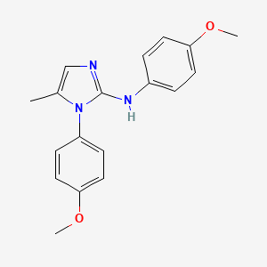molecular formula C18H19N3O2 B15374016 N,1-Bis(4-methoxyphenyl)-5-methyl-1H-imidazol-2-amine CAS No. 57962-70-6