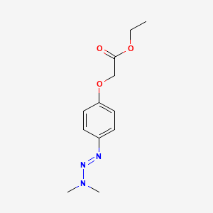 molecular formula C12H17N3O3 B15374020 Ethyl 2-(4-dimethylaminodiazenylphenoxy)acetate CAS No. 34153-34-9