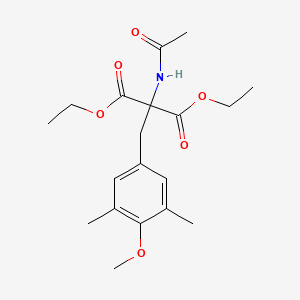 molecular formula C19H27NO6 B15374031 Diethyl acetamido[(4-methoxy-3,5-dimethylphenyl)methyl]propanedioate CAS No. 94382-66-8