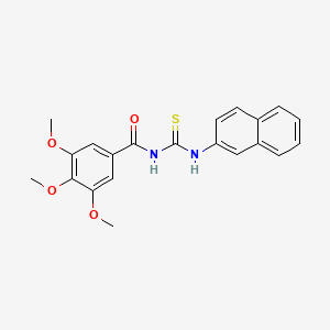 molecular formula C21H20N2O4S B15374110 3,4,5-trimethoxy-N-(naphthalen-2-ylcarbamothioyl)benzamide CAS No. 74822-81-4