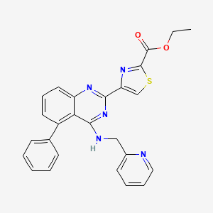 molecular formula C26H21N5O2S B15374122 Ethyl 4-[5-phenyl-4-(pyridin-2-ylmethylamino)quinazolin-2-yl]-1,3-thiazole-2-carboxylate 