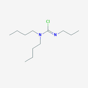 molecular formula C12H25ClN2 B15374138 N,N-dibutyl-N'-propylcarbamimidoyl chloride CAS No. 52073-02-6