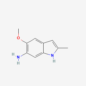 molecular formula C10H12N2O B15374184 5-methoxy-2-methyl-1H-indol-6-amine 