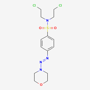 molecular formula C14H20Cl2N4O3S B15374224 N,N-bis(2-chloroethyl)-4-(morpholin-4-yldiazenyl)benzenesulfonamide CAS No. 55469-85-7