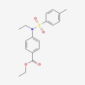 molecular formula C18H21NO4S B15374241 Ethyl 4-{ethyl[(4-methylphenyl)sulfonyl]amino}benzoate CAS No. 70539-63-8