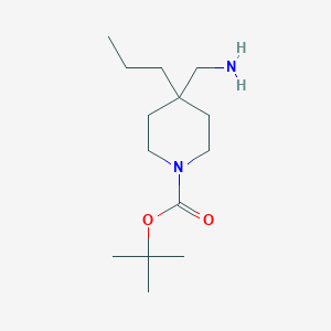 molecular formula C14H28N2O2 B15374273 Tert-butyl 4-(aminomethyl)-4-propylpiperidine-1-carboxylate 