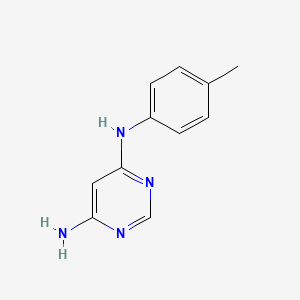 molecular formula C11H12N4 B15374276 N-(4-Methylphenyl)pyrimidine-4,6-diamine CAS No. 7460-36-8
