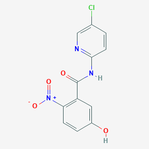 molecular formula C12H8ClN3O4 B15374382 N-(5-Chloropyridin-2-yl)-5-hydroxy-2-nitrobenzamide 