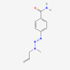 molecular formula C11H14N4O B15374424 p-(3-Allyl-3-methyl-1-triazeno)benzamide CAS No. 66974-73-0
