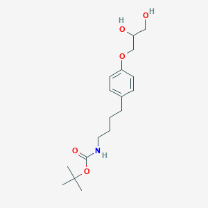 molecular formula C18H29NO5 B15374465 Tert-butyl(4-(4-(2,3-dihydroxypropoxy)phenyl)butyl)carbamate 