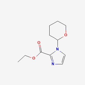 molecular formula C11H16N2O3 B15374491 Ethyl 1-(tetrahydro-2H-pyran-2-YL)-1H-imidazole-2-carboxylate 