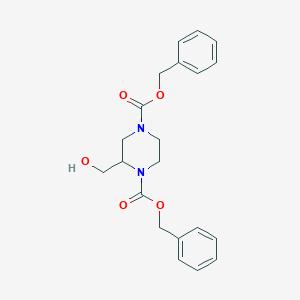 molecular formula C21H24N2O5 B15374531 Dibenzyl 2-(hydroxymethyl)piperazine-1,4-dicarboxylate 