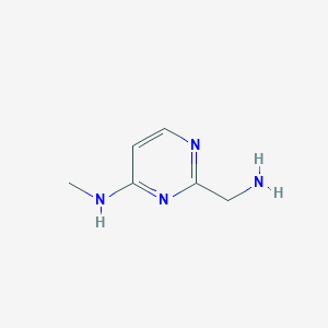 molecular formula C6H10N4 B15374558 4-(Methylamino)-2-pyrimidinemethanamine CAS No. 1004974-00-8
