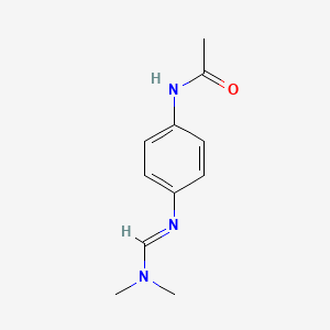 molecular formula C11H15N3O B15374629 N-[4-(dimethylaminomethylideneamino)phenyl]acetamide CAS No. 2415-66-9