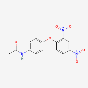 molecular formula C14H11N3O6 B15374645 Acetamide,n-[4-(2,4-dinitrophenoxy)phenyl]- CAS No. 16958-95-5