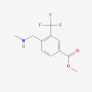 molecular formula C11H12F3NO2 B15374756 Methyl 4-((methylamino)methyl)-3-(trifluoromethyl)benzoate 