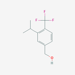 molecular formula C11H13F3O B15374764 Benzenemethanol, 3-(1-methylethyl)-4-(trifluoromethyl)- 