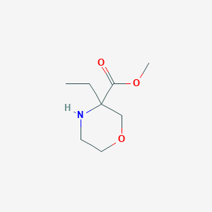 molecular formula C8H15NO3 B15374823 Methyl 3-ethylmorpholine-3-carboxylate 