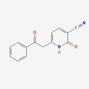 molecular formula C14H10N2O2 B15374837 2-oxo-6-phenacyl-1H-pyridine-3-carbonitrile CAS No. 4487-38-1