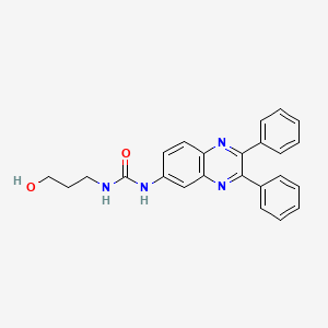 molecular formula C24H22N4O2 B15374856 3-(2,3-Diphenylquinoxalin-6-yl)-1-(3-hydroxypropyl)urea CAS No. 5874-11-3