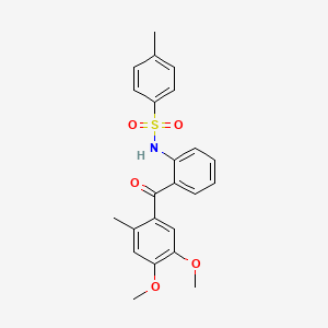 molecular formula C23H23NO5S B15374858 n-[2-(4,5-Dimethoxy-2-methylbenzoyl)phenyl]-4-methylbenzenesulfonamide CAS No. 23145-69-9