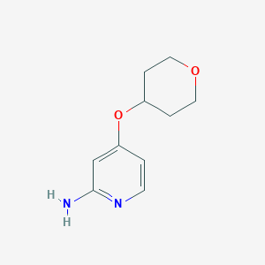 molecular formula C10H14N2O2 B15374917 4-((Tetrahydro-2H-pyran-4-YL)oxy)pyridin-2-amine 