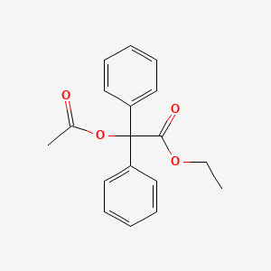 molecular formula C18H18O4 B15374947 Ethyl (acetyloxy)(diphenyl)acetate CAS No. 4406-92-2