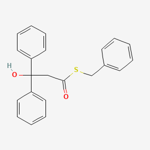 molecular formula C22H20O2S B15374954 S-benzyl 3-hydroxy-3,3-diphenylpropanethioate CAS No. 58058-60-9