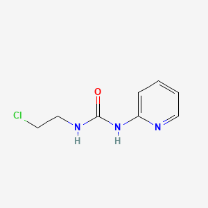 molecular formula C8H10ClN3O B15374977 Urea, 1-(2-chloroethyl)-3-(2-pyridyl)- CAS No. 62491-89-8